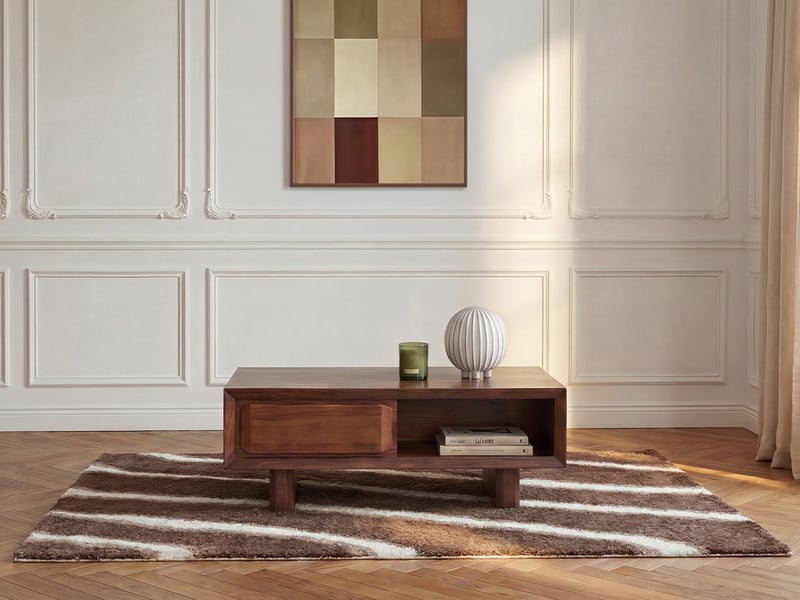  Bobochic table basse 1 tiroir bellecour bois massif de manguier BELLECOUR - Conforama C