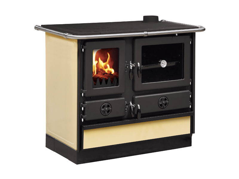  Cuisinière à bois magnum mbs en fonte – sortie des fumées côté droit - beige  - Conforama A