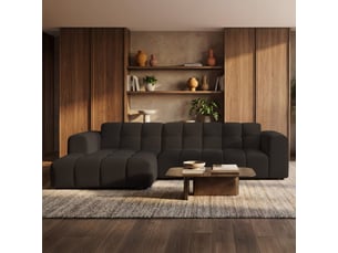 Selsey boloon - canapé d'angle - 300 cm - velours marron