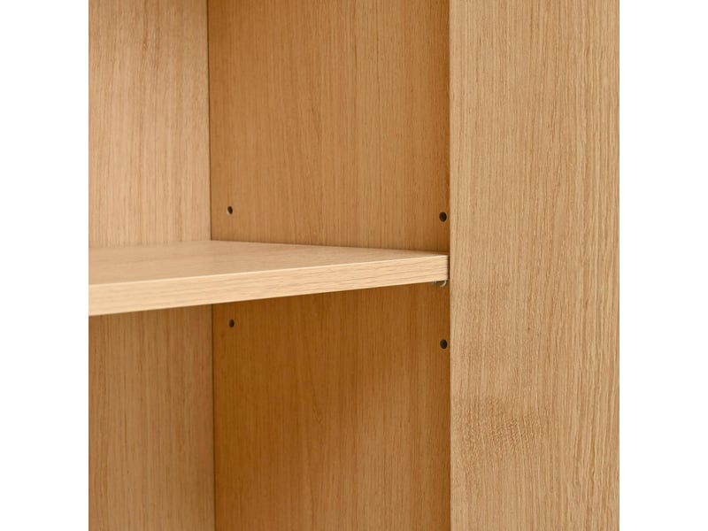  Meuble à chaussures avec abattants et placard mdf naturel et métal 110x24x100 cm - pangivo  - Conforama E