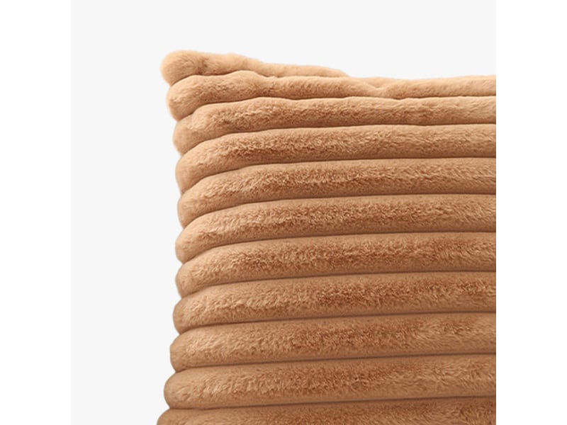  Coussin carré en tissu côtelé camel 43x43 cm  - Conforama B