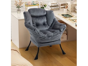 Fauteuil fixe <strong>FLORAGRACE</strong> Velours gris