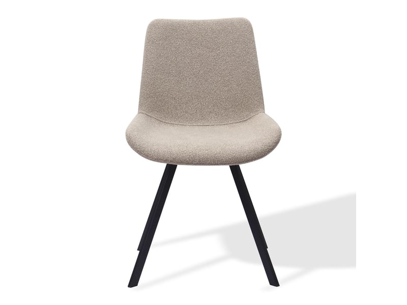  Lot de chaises 2 pièces chaise repas pivotante tissu pieds métal deux couleurs  - Conforama A