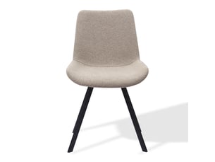 Lot de chaises 2 pièces chaise repas pivotante tissu pieds métal deux couleurs