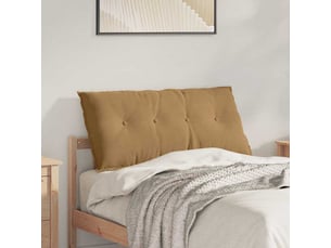 Coussin de dos, coussin de dossier marron 100 x 50 cm tissu en velours côtelé cf54794