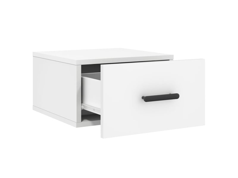  Table de chevet - cabinet de chevet - table de nuit murale blanc 35x35x20 cm  - Conforama E