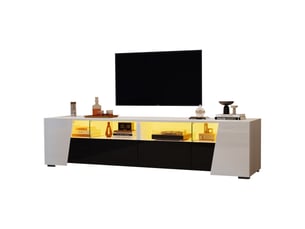 Meuble tv coloris bicolore 180 cm <strong>MERAX</strong>  <strong>meuble tv bicolore</strong>