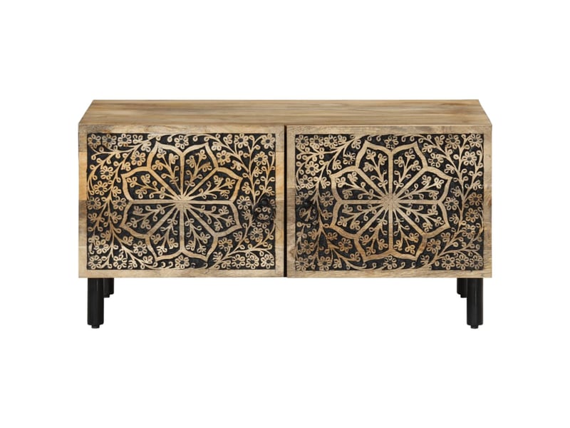  Table basse | table d'appoint salon 80x50x40 cm bois de manguier massif  - Conforama E