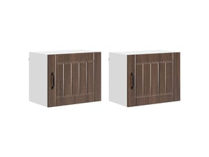 Meuble mural de cuisine | armoire de cuisine 2 pcs chêne brun bois d'ingénierie shl2354