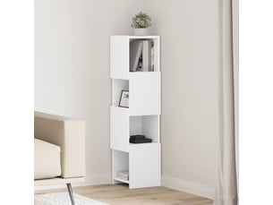 Meuble d'angle, meuble de rangement salon 25,5x25x102cm bois d'ingénierie