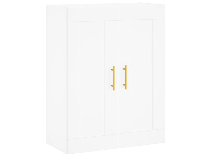 Buffet haut - bahut - meuble de rangement blanc 69,5x34x180 cm bois d'ingénierie - Conforama E