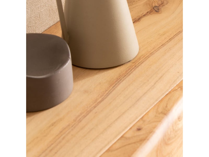  Chevet organique suspendu 1 tiroir 40 cm en acacia laqué - grika  - Conforama E