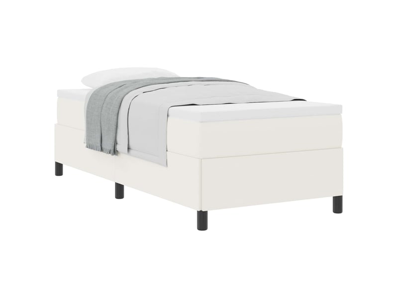  Lit simple- lit adulte -  lit à lattes crème 90 x 190 cm tissu en velours côtelé  - Conforama A
