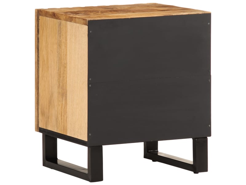  Lot de 2 tables de chevet - cabinet de chevet - table de nuit 40x34x46 cm bois massif de manguier brut  - Conforama E
