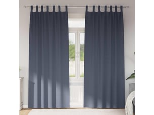 Lot de 2 rideaux occultants, rideaux black-out avec anneaux anthracite 225 x 140 cm cf44551