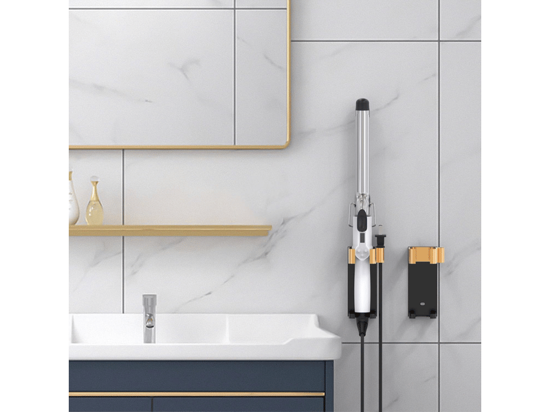  Lot de 2 supports muraux pour sèche-cheveux de diamètre inférieur à 4,5 cm, supports de suspension  - Conforama D