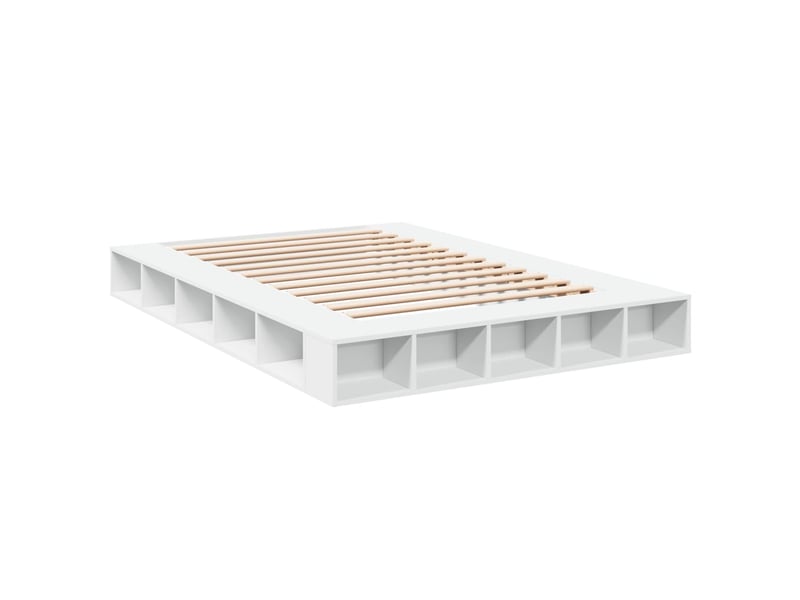  Lit double- lit adulte -  cadre de lit sans matelas blanc 150x200 cm  - Conforama B