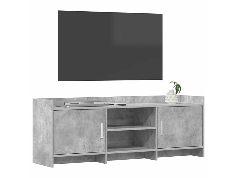  Meuble tv - banc tv - meuble de rangement 130 x 33 x 47 cm gris béton bois d'ingénierie  - Conforama C