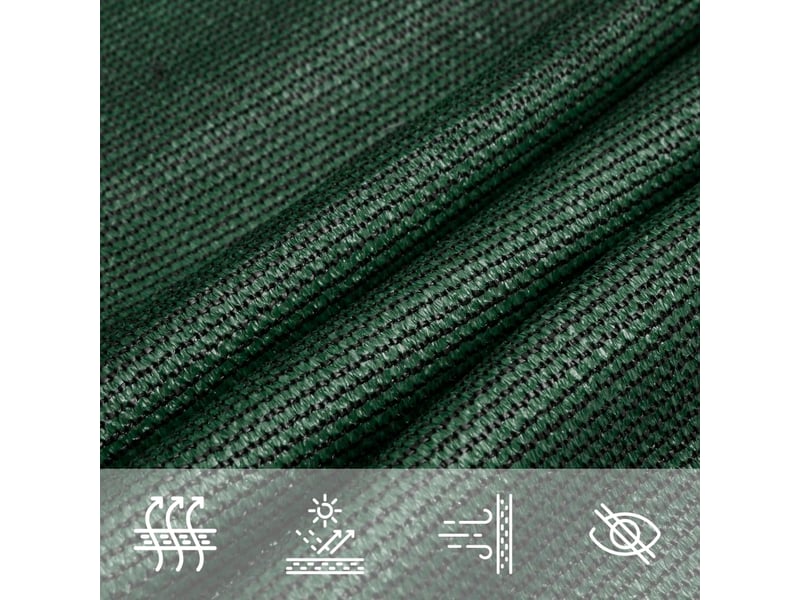  Voile d'ombrage - voile d'ombre - voile parasol 160 gm² vert foncé 2,5x5 m pehd  - Conforama E