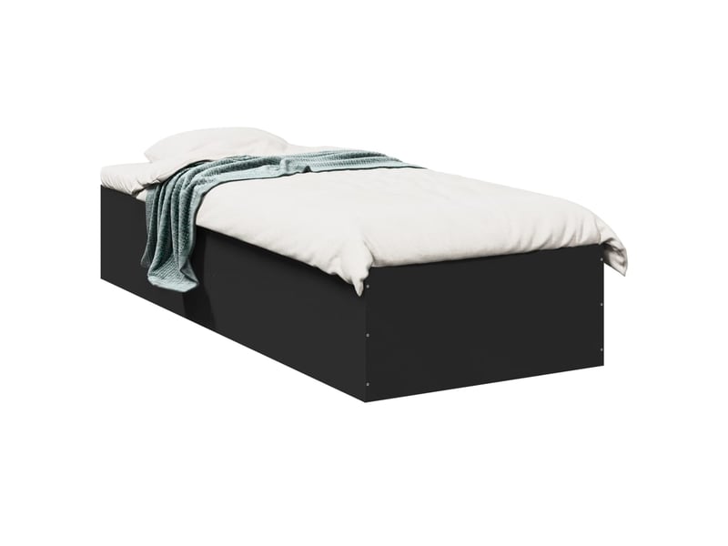  Lit simple- lit adulte -  cadre de lit sans matelas noir 100x200 cm  - Conforama A