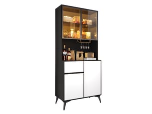 Vitrine coloris blanc 2 étagère(s) SAPGAKS  - 80 cmx180 cm