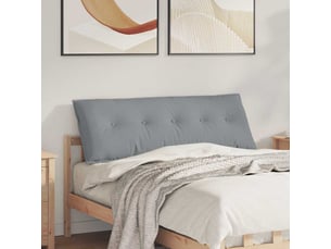 Coussin de dos, coussin de dossier gris clair 140 x 19 x 50 cm tissu cf54652