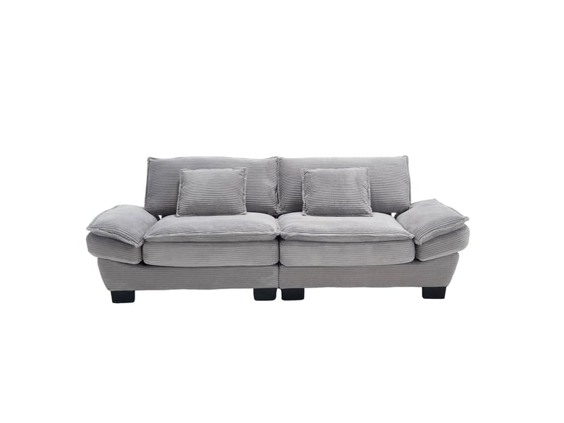  Canapé double moderne gris clair avec lit pliant coussin unique confortable spacieux salon chambre bureau  - Conforama A