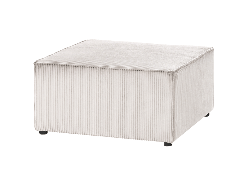  Ottoman lemvig velours côtelé beige  - Conforama D