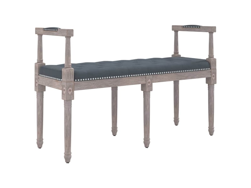  Banc chambre, banc de lit gris foncé 110x40x70 cm velours  - Conforama A