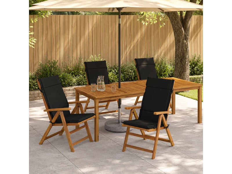  Lot de 4 coussins de chaise à dossier haut  gemert noir cf59330  - Conforama B