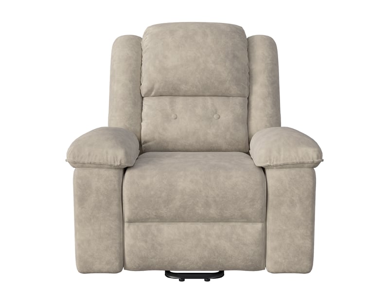  Fauteuil relax électrique releveur - 93x83x106cm - massage 8 points, chauffage lombaires &amp; inclinable 160° - velours beige  - Conforama A
