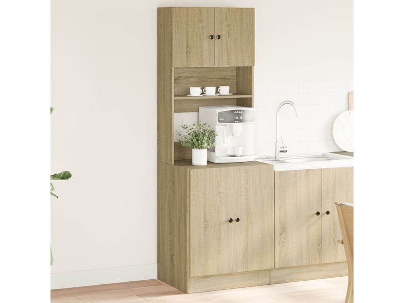  Meuble de rangement, armoire de cuisine chêne sonoma 60x50x180cm bois d'ingénierie  - Conforama B
