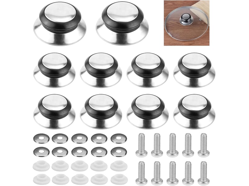 10 pièces bouton de couvercle, poignée de couvercle de pot, acier inoxydable poignée casserole, couvercles de cuisine universelle pour casseroles none - Conforama A