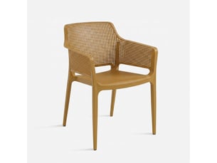 Chaises empilables kyra en polypropylène pour intérieur - jaune