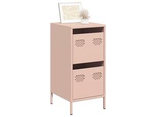 Buffet - bahut - meuble de rangement rose 35x39x73,5 cm acier laminé à froid