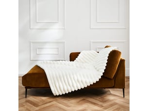 Plaid boudoir 220x240 cm imitation fourrure – plaid cocooning - 220x240cm - blanc