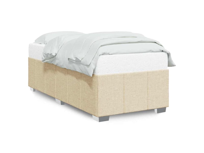  Lit simple- lit adulte -  cadre de lit sans matelas crème 100x200 cm tissu  - Conforama A