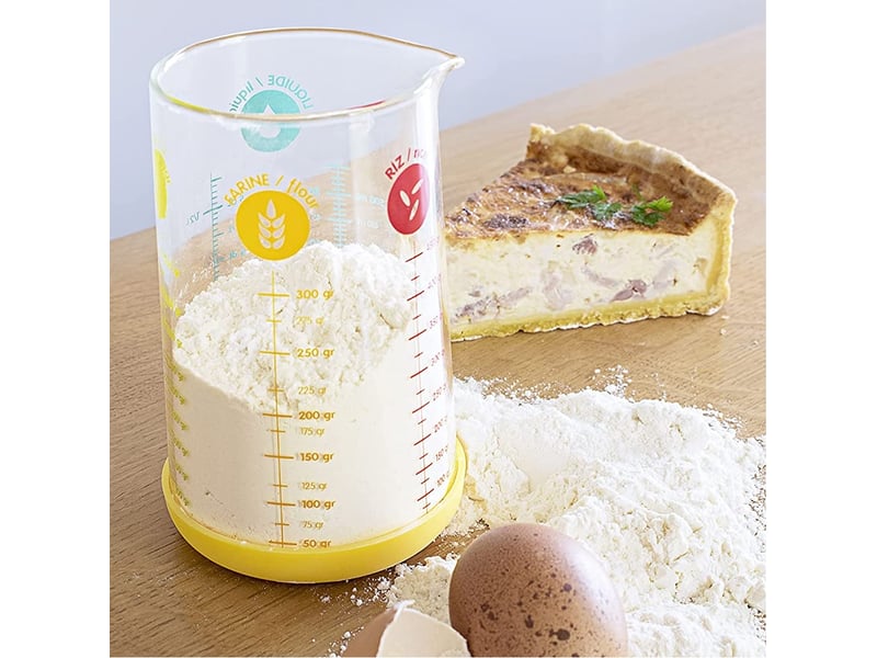 Pichet doseur 0.5 l en verre et silicone jaune PKM-0500J - Conforama B
