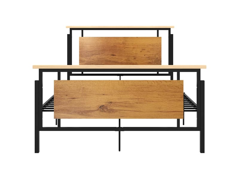  Lit double- lit adulte -  cadre de lit sans matelas métal 120x200 cm  - Conforama B