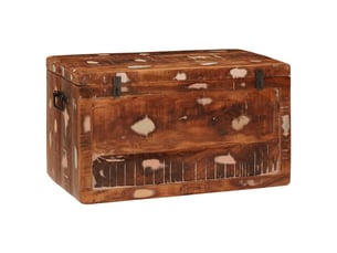 Boîte de rangement, coffre de rangement avec stockage marron bois de mangue massif shl4526