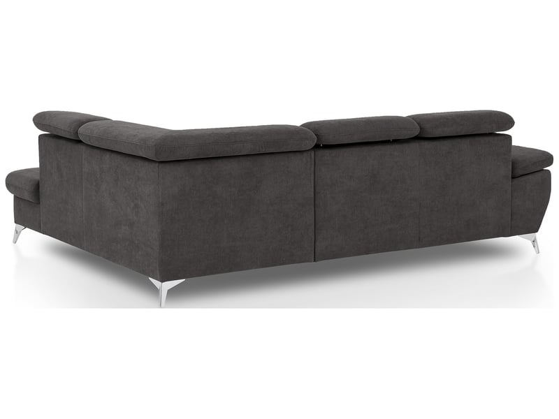 Canapé d'angle droit convertible 4 places en tissu ALLY 2 coloris anthracite - Conforama E