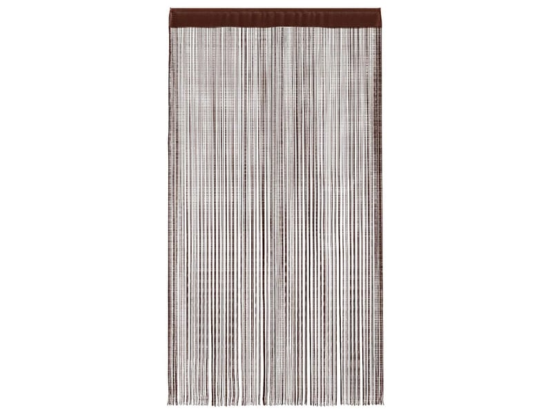  Lot de 2 rideaux en fils, rideau de porte 100 x 250 cm marron cf43839  - Conforama D