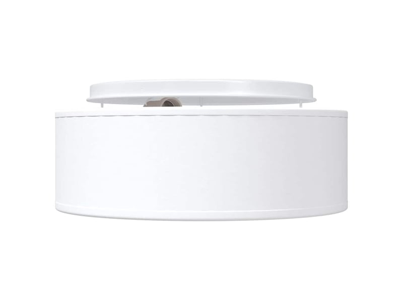  Lampe de plafond, plafonnier blanc 30x30x13,5 cm tissu  - Conforama E
