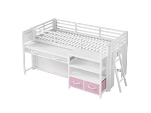 Lit mezzanine 90x200 cm   IKSETERA TRADING LTD coloris blanc