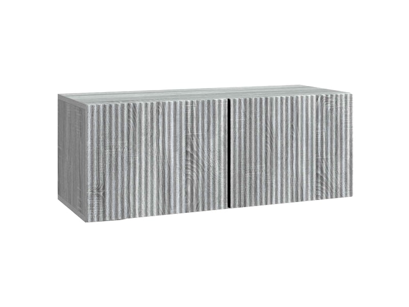  Meuble tv - banc tv - meuble de rangement mural 78,5 x 31 x 30 cm sonoma gris bois d'ingénierie  - Conforama A