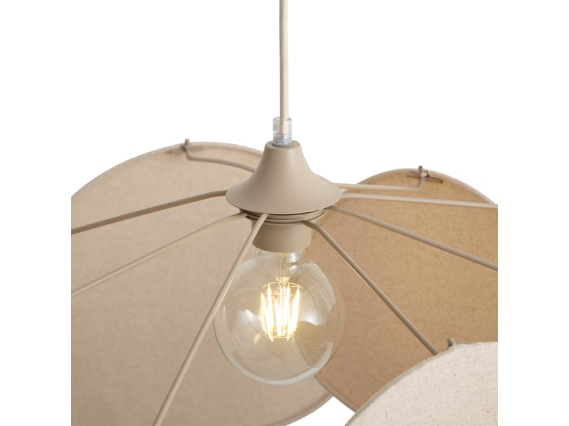  Japandi hanglamp beige 95cm - organica  - Conforama E