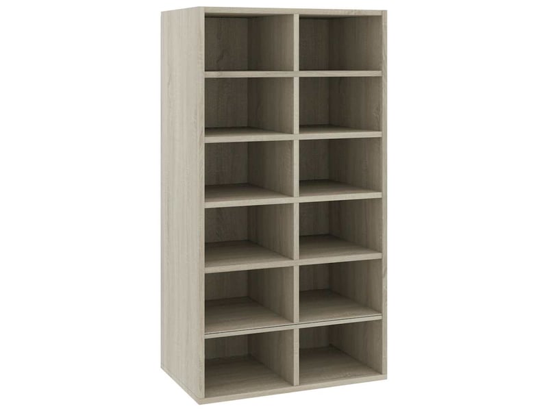  Meuble à chaussures, étagère à chaussures chêne sonoma 54x34x100,5 cm  - Conforama A