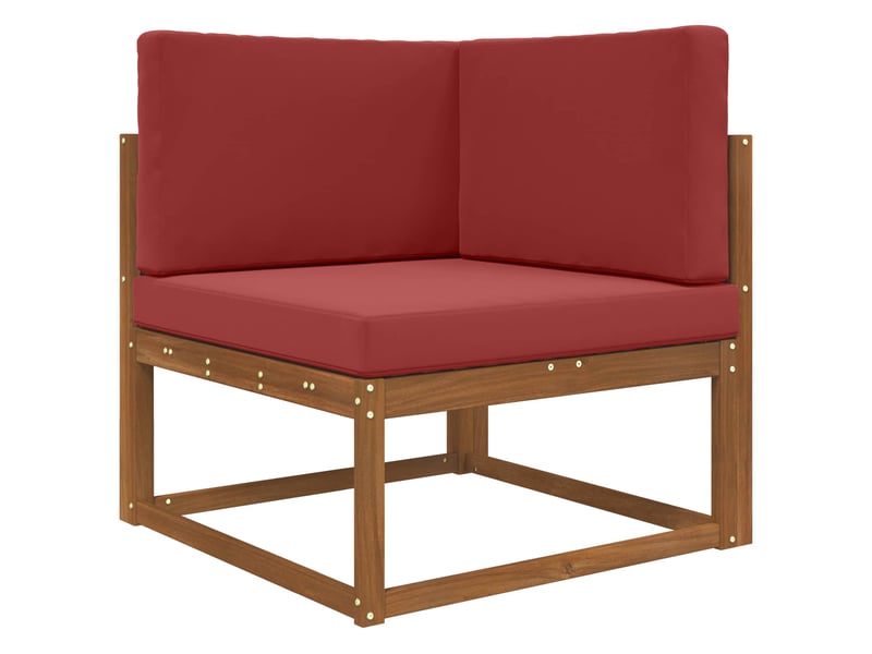  Coussin de canapé d'extérieur, coussin de chaise polyester bordeaux 80 x 80 cm cf54055  - Conforama C