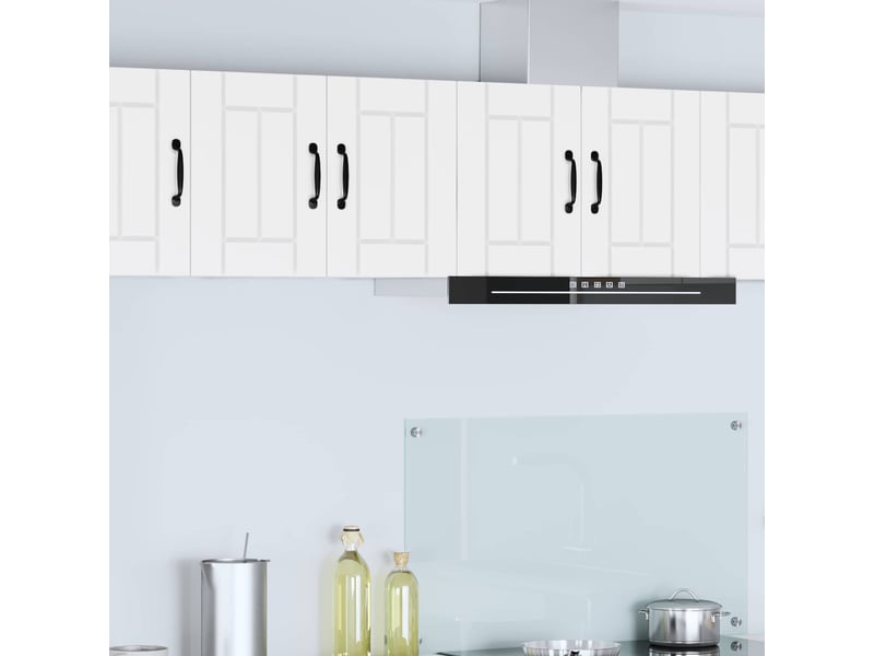 Meuble mural de cuisine | armoire de cuisine 2 pcs blanc bois d'ingénierie shl5760 - Conforama B