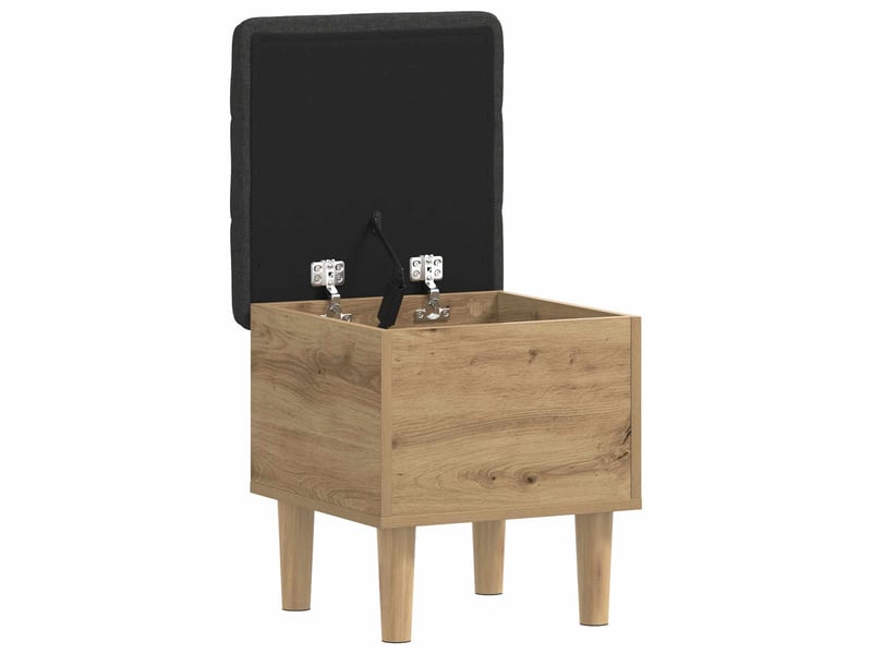  Banc chambre, banc de rangement avec coussin chêne artisanal 42x42x46 cm  - Conforama C